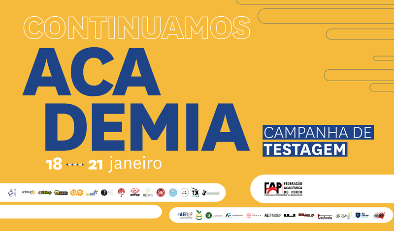Campanha de Testagem - Continuamos Academia Campanha de Testagem - Continuamos Academia